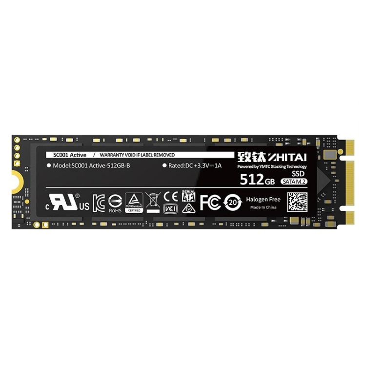 ZHITAI SC001 M.2NGFF SATA3 High Speed Solid State Drive, Capacity 512GB