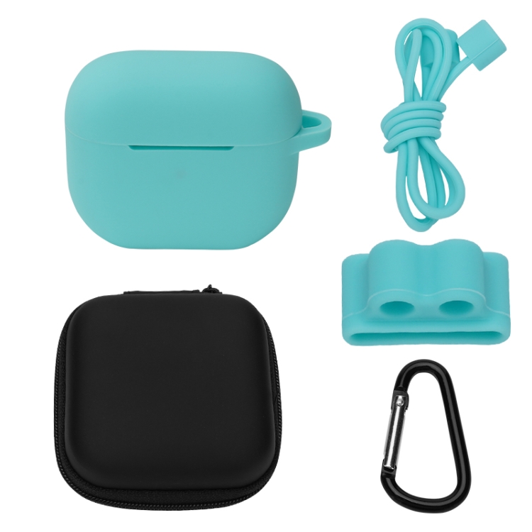 Bluetooth Earphone Silicone Cover Set For AirPods 3, Color: 5 PCS/Set Mint  Green