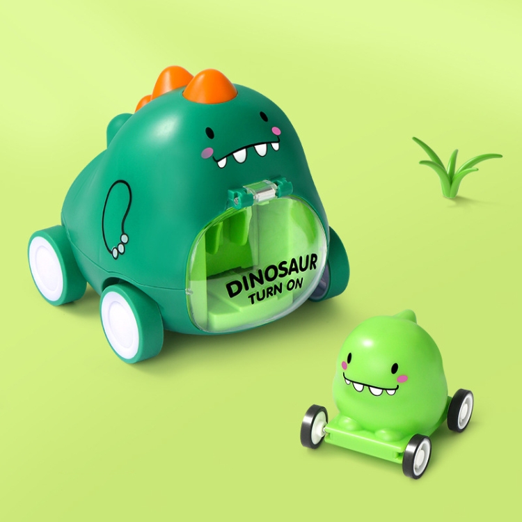 852 Children Inertia Cartoon Dinosaur Toy Car(Green)
