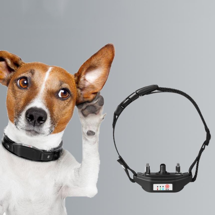 Intelligent Anti-barking Device Dog Trainer Collar, Style:  Vibration+Sound(Black)