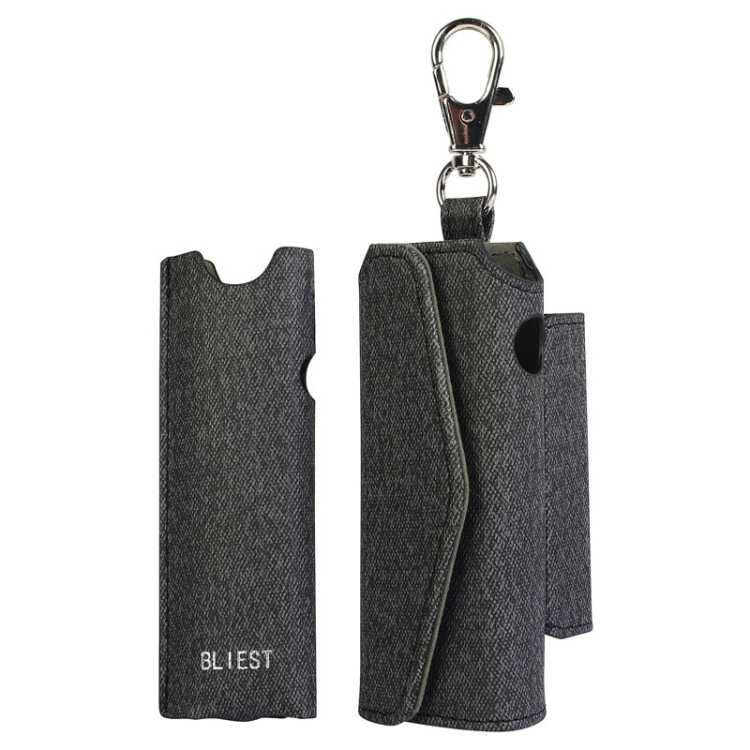 BLEST Elektronische Zigarette Leder Schutzhülle Multifunktionale Tasche für  IQO ILUMA ONE (Schwarz)