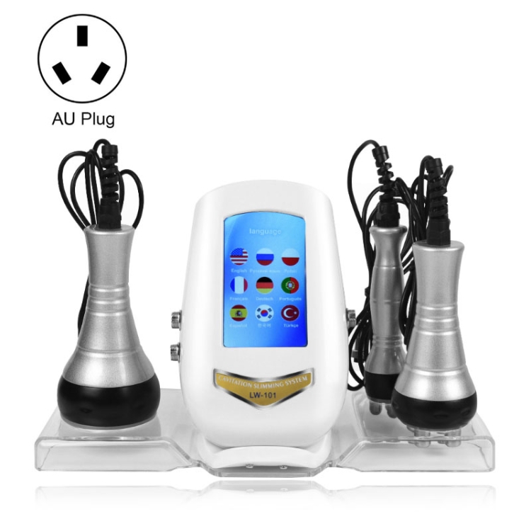 3 in 1 40K Ultrasonic Fat Blasting Device Radio Frequency Beauty Device Metal Handle AU Plug