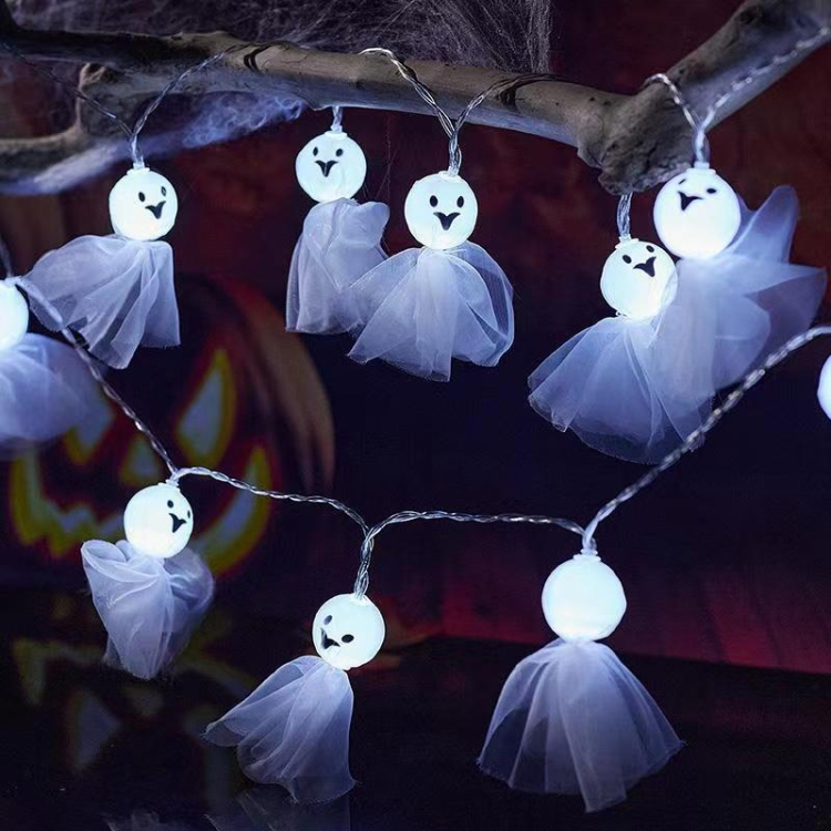 Décoration d'Halloween LED Tissu Lumineux Fantôme Ornement