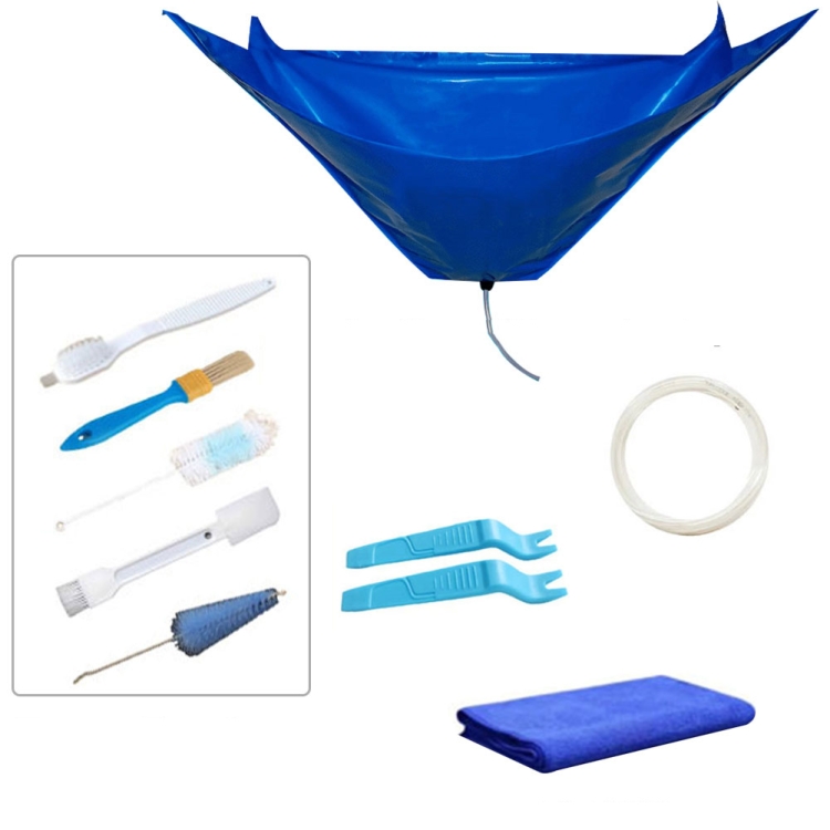 Air Conditioner Cleaning Cover Dust Washing Bag for large size 2P-3P Wall  Mounted AC Service with pipe and side plates