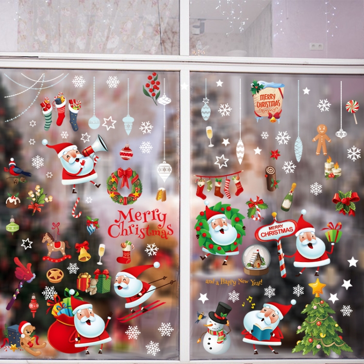 SKJD2331 Christmas Decorations Window Kindergarten Layout ...