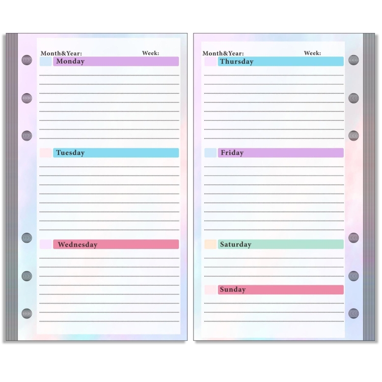 a6 budget sheet planner organizer insert