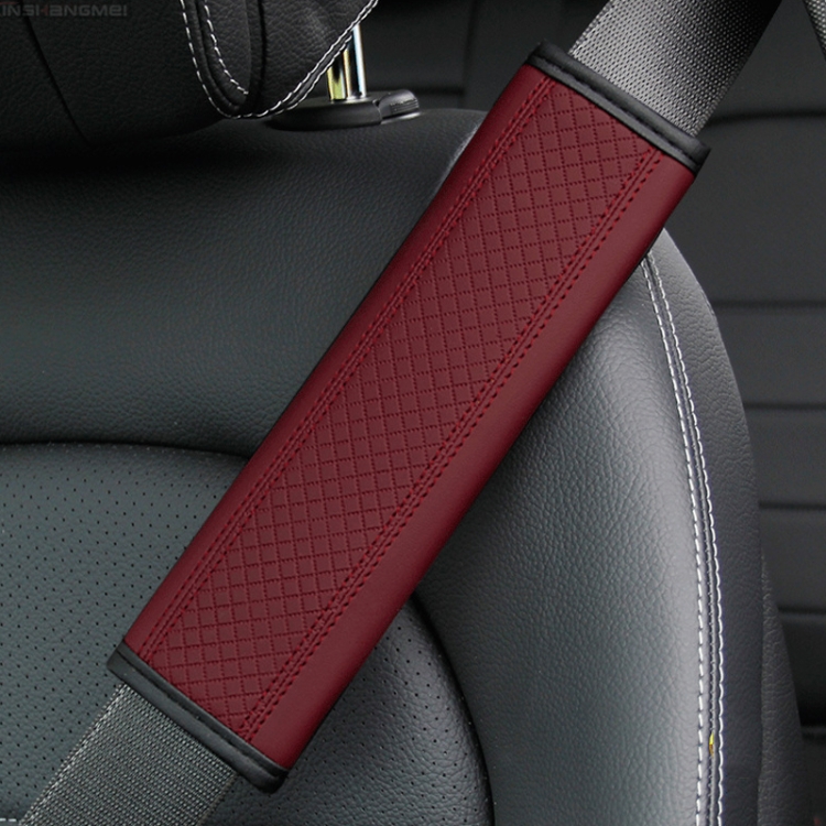 Protecteur de ceinture de sécurité pour voiture, épaulettes étendues  souples, couleur : carré beige.