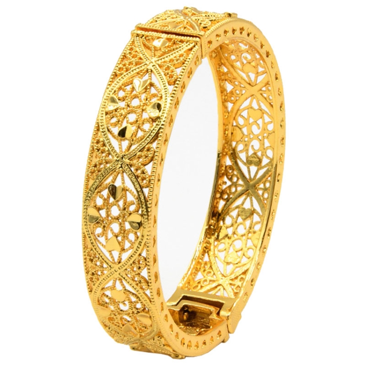 B45 24K Gold Plated Bracelets Women Wedding Sand Gold Bracelet