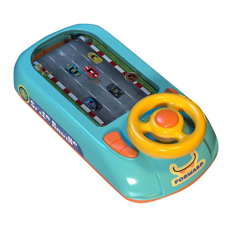 Kinder-Lenkrad-Simulation Fahrspielzeug pädagogische elektrische  Desktop-Spielmaschine, Stil: Batterie-Edition (Grün)