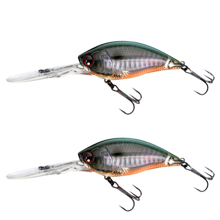 CB034/A 2pcs Inner Laser Deep Dive Sea Fishing Rock Fat Fake Bait Plastic  Stiff Bait