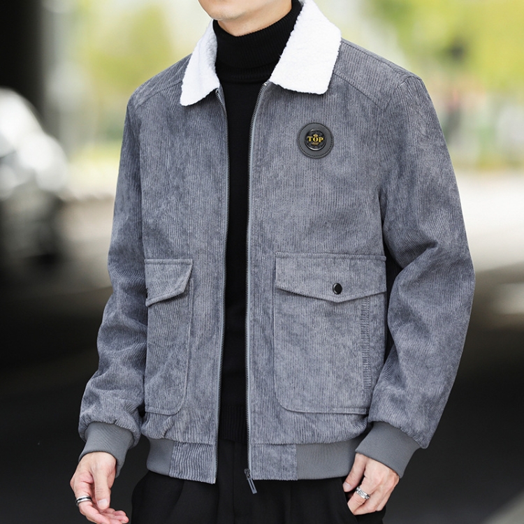 Autumn and Winter Casual Jacket Vintage Corduroy Lapel Coat Color