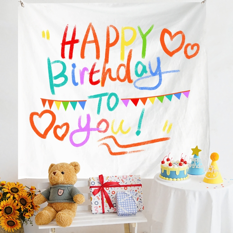 Layout di compleanno Panno da appendere Panno da parete per foto per  bambini, dimensioni: 180x230 cm Velluto (40)