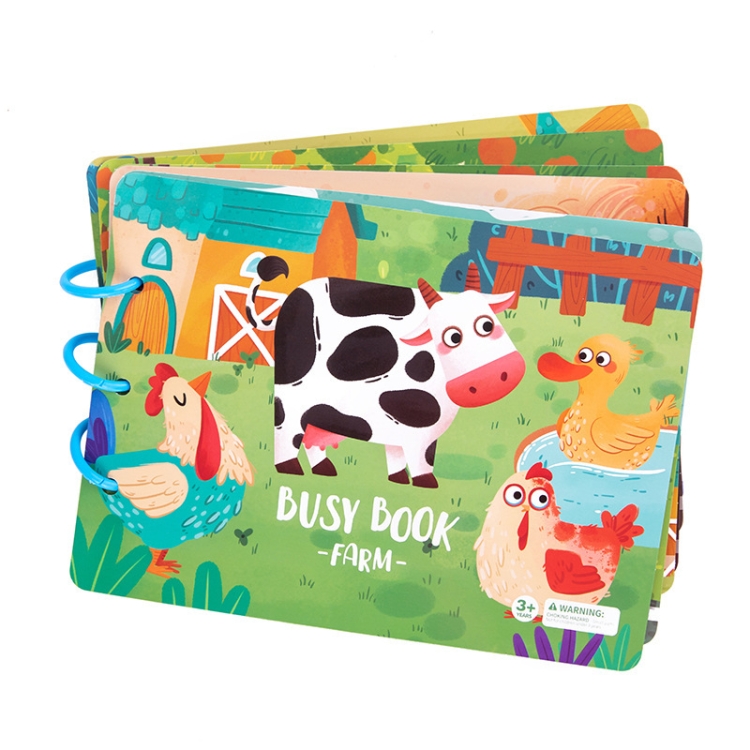 12PCS figuras de animales portátiles juguete animales de granja juego  conjunto con caja de almacenamiento