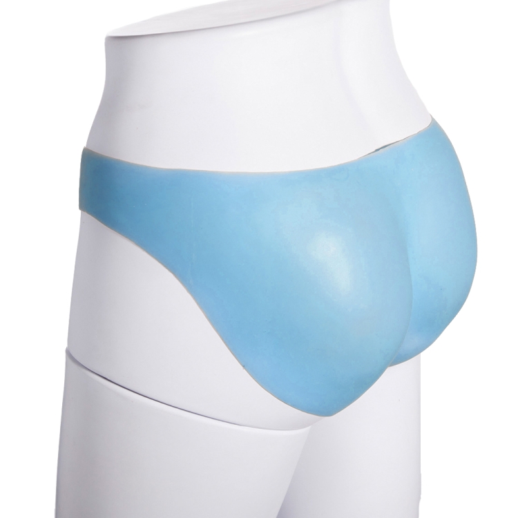 LSR1790 Pantalones de realce de glúteos de silicona sexy Glúteos falsos sin  rastro, tamaño: L (azul