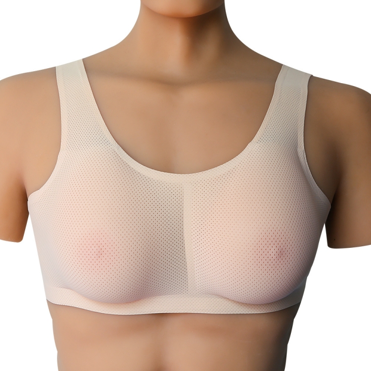 CD Crossdressing Silicone Fake Breast Vest Underwear, Size: C+L 800g(Skin  Color+Fake