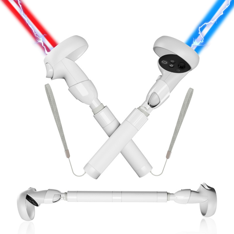 Para Meta Quest Pro VR Gafas Juego de golf Poste de luz Mango Varilla  extendida (Blanco)