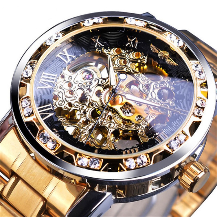 WRISTWATCH LEISURE AUTOMATIC Men's Mechanical Watch Skeleton Dial