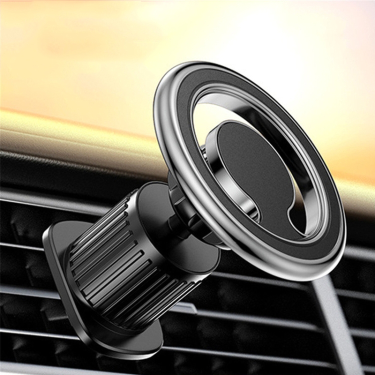 D19 Auto magnetischer Handyhalter drehbare Navigationshalterung aus Metall,  Spezifikation: Luftauslass (Silber)
