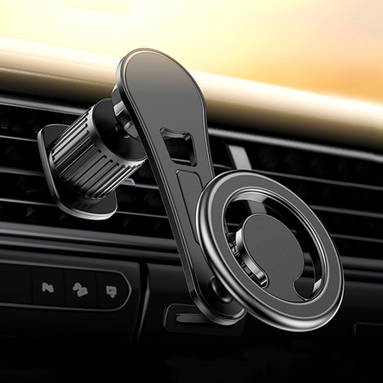D19 Auto Magnetische Handyhalterung Drehbare Metallnavigationshalterung,  Spezifikation: Erweitert (Schwarz)