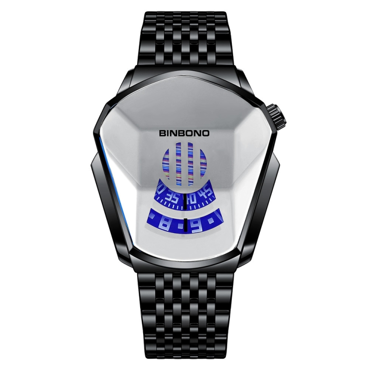 BINBOND Locomotive Concept Steel Belt Watch Men Live Black Technology binbond-locomotive-concept-steel-belt-watch-men-live-black-technology