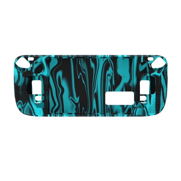 Funda protectora de silicona antideslizante para consola de juegos Steam  Deck (camuflaje azul)