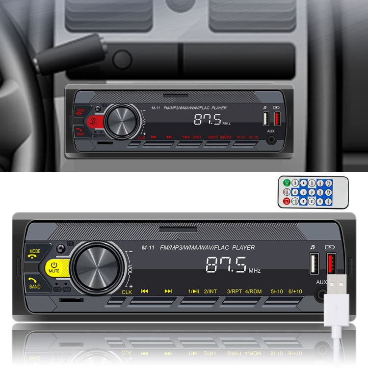 Transmetteur FM Bluetooth pour Voiture,QC3.0 Chargeur Rapid Voiture,2 USB  Port, 7 Couleurs Rétro-Éclairage LED