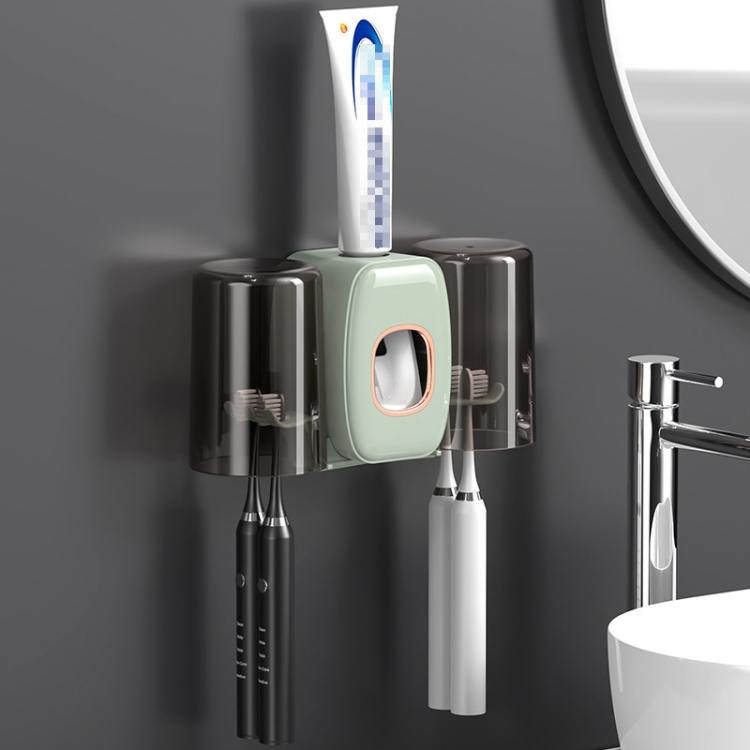 Coppia porta spazzolino da denti a parete dispositivo automatico per  dentifricio a compressione, specifiche: verde ordinario