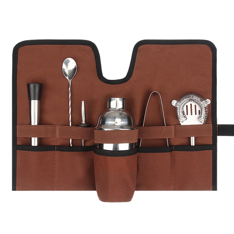 WESSLECO Bar Bartending Tools Borsa pieghevole in tela (marrone)