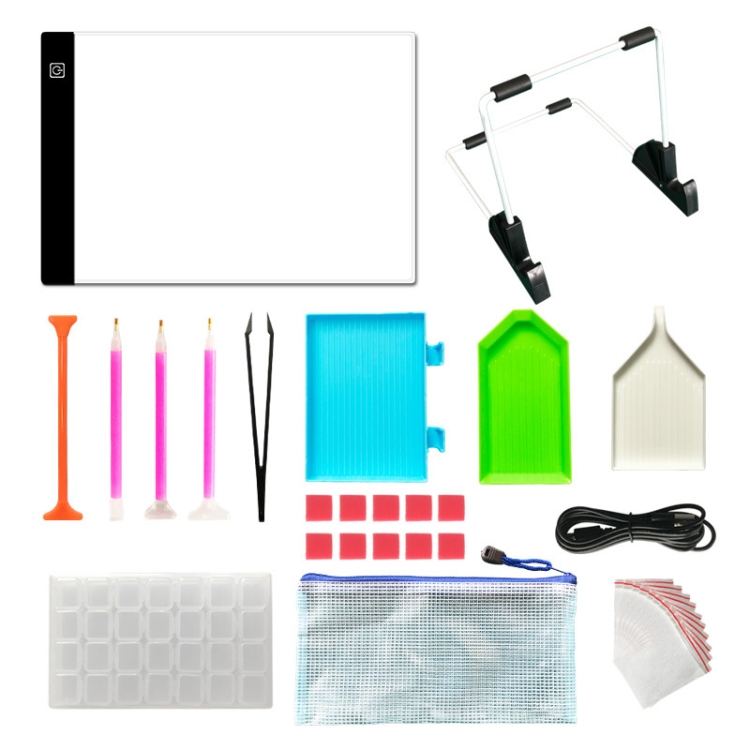 33pcs/set H-ZS4 DIY Diamond Painting Tools Kit Drill Pen Handmade Lighting  Board Combination Kit