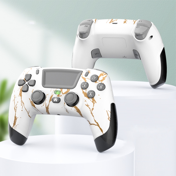 P06 Wireless Bluetooth Gamepad For PS4/Switch/Computer/TV(Marble White Gold)