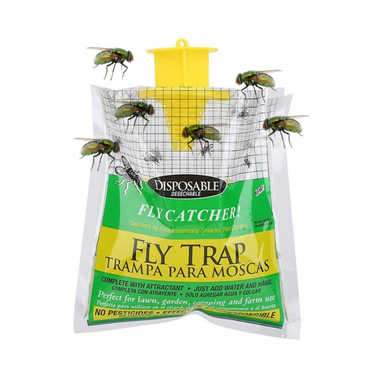 MYD-1 Built-in Bait Fly Bag Hanging Fly Trap Bag Outdoor Farms Catch Flies  Tool