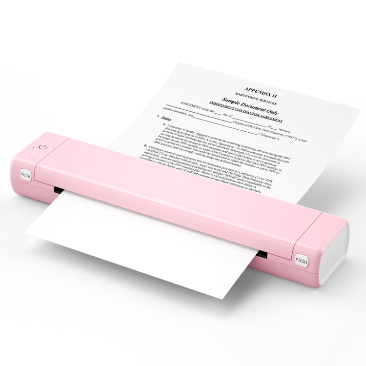 X6 200DPI Student Homework Printer Bluetooth Inkless Pocket Printer Pink  Printer Paper x1