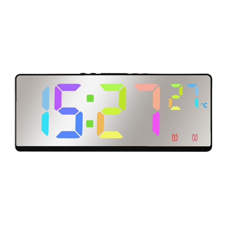 LED Digital Alarm Clock - Multi-Coloured - 24 Hour Digital Clock