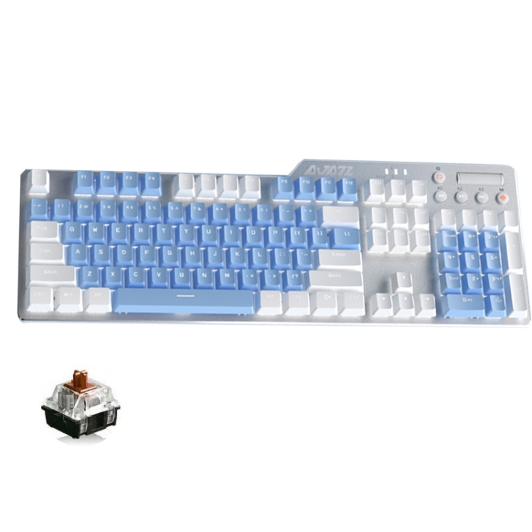 82 Keys Mechanical Keyboard ABS Keycap Two-color Injection White Light Backlight USB Wired Gaming Mechanical Keyboards (CA1)(F52)