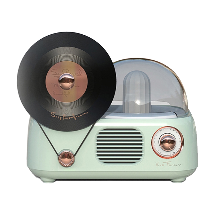 Y02 Retro-Vinyl-Plattenspieler, kabelloser Bluetooth-Lautsprecher,  Umgebungslicht, Aromatherapie, Bluetooth-Audio (Grün)