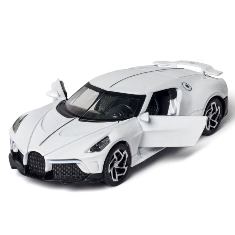 1:32 Alloy Sports Car Model With Sound And Light Boy Toy Car  Decoration(White)