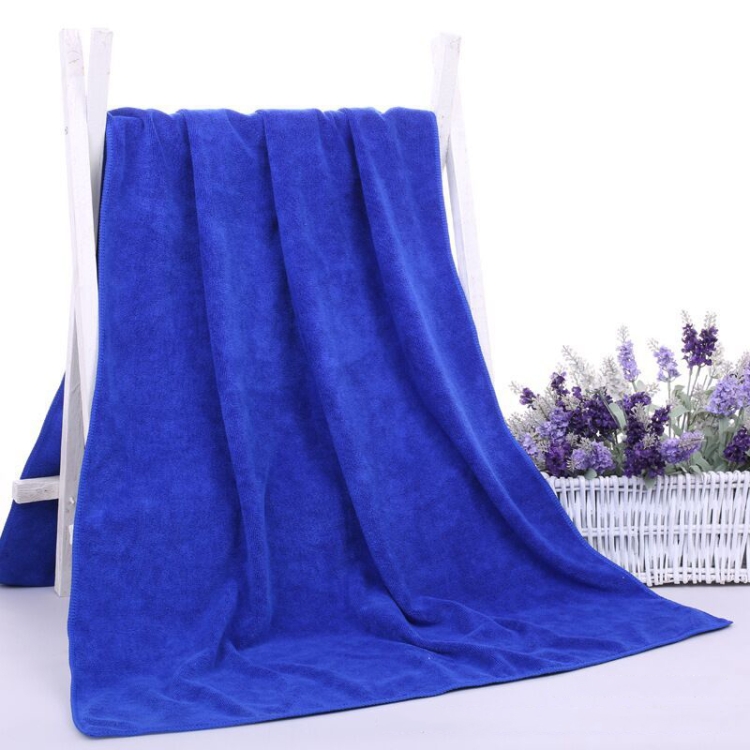 35x75cm Nano Thickened Large Bath Towel Hairdresser Beauty Salon Adult With  Soft Absorbent Towel(Blue)