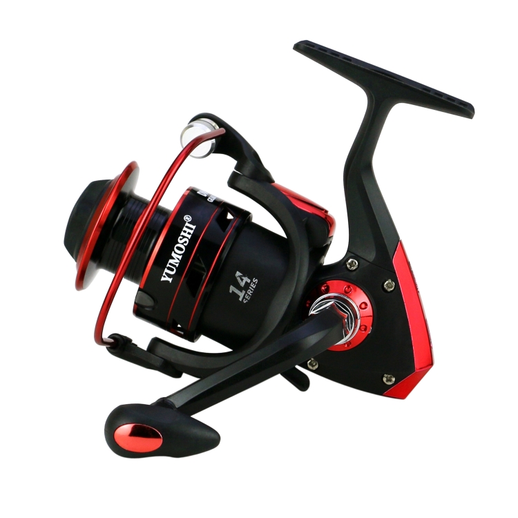  Metal Spinning Wheel Lightweight Spinning Fishing Reels Ultra  Smooth Powerful Fishing Reel Accessory Perfect for Ice Fishing Black  Red(DM5000) : Sports & Outdoors