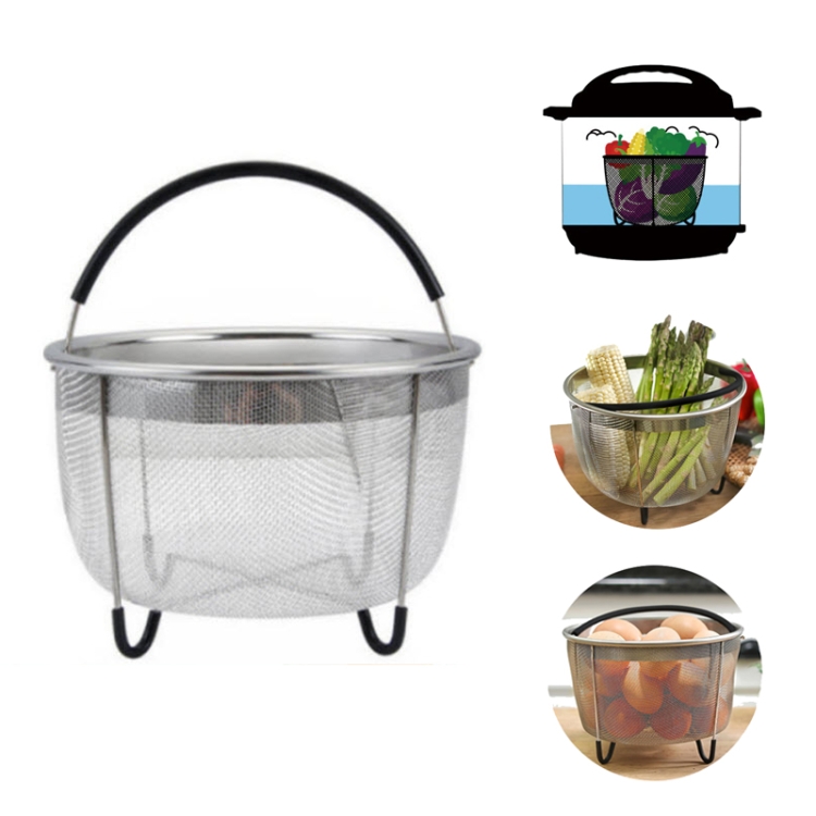 3 Pieces 304 Stainless Steel Steamer Basket for Fruit 5/6/8 Qt Instant Pot