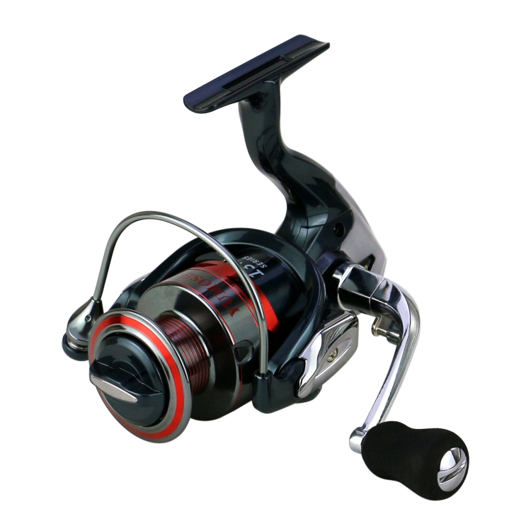 Fishing reel with line multiple colurs