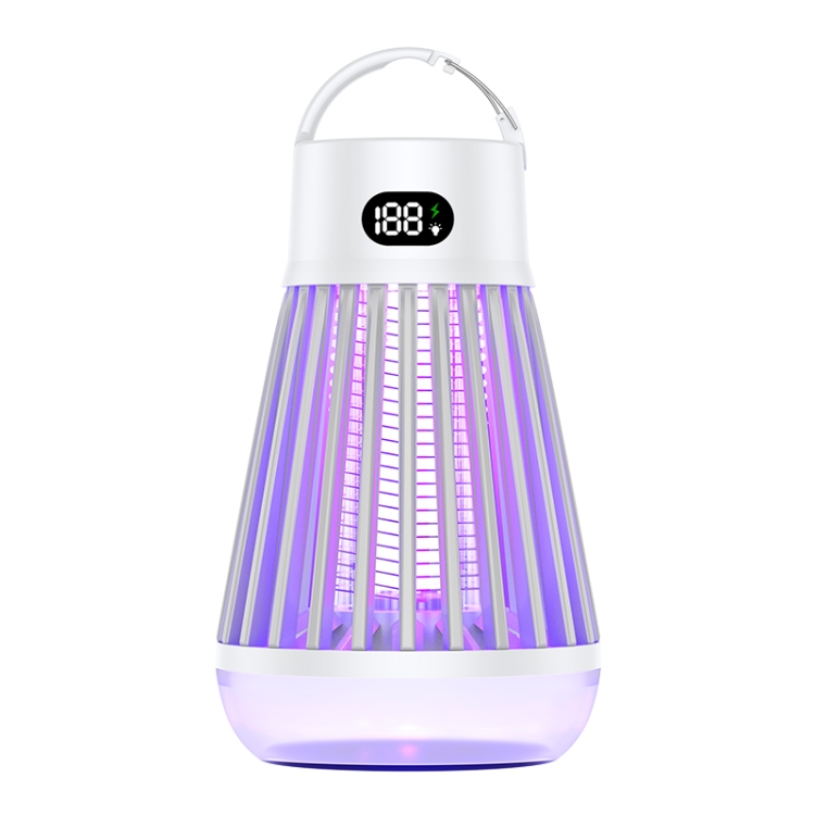 J03 Multi-Functional Digital Display Electric Mosquito Light Portable Home  And Outdoor Camping Mosquito Killer(White)
