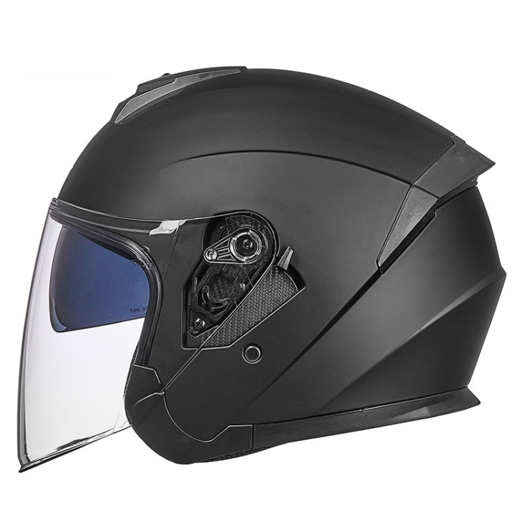 GXT Electric Vehicle Four Seasons Sun Protection & Windshield Double Lens  Helmet, Size: L(Matt Black)