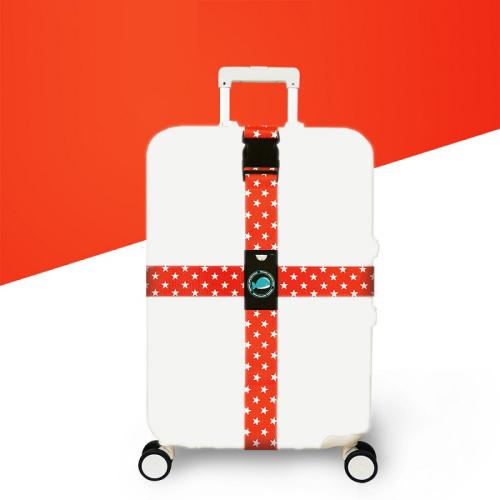 Cross Luggage Strap Without Combination Lock Red Star