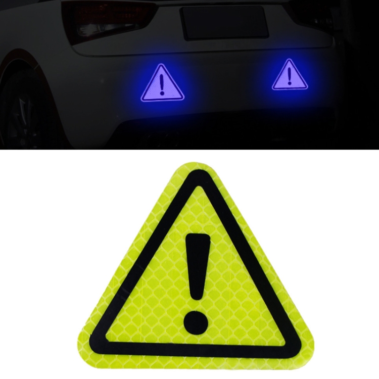 10 stücke Auto Schwanz Dreieck Reflektierende Aufkleber Sicherheit Warnung  Gefahr Zeichen Auto Aufkleber (Grün)