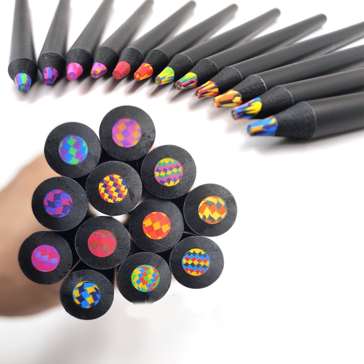 12pcs 7 colori in 1 matite arcobaleno matite colorate in legno per bambini  adulti disegno artistico