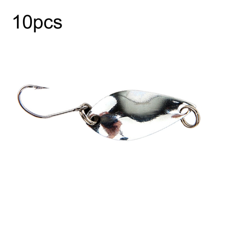 10pcs/set Spoons Fishing Baits with Single Hook 4cm/6 Bass