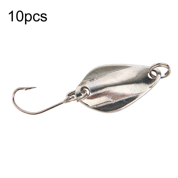 10pcs 2g Butterfly Single Hook Spoon Type Horse Mouth Melon Sequins False  Lures Fishing Lures(Silver)