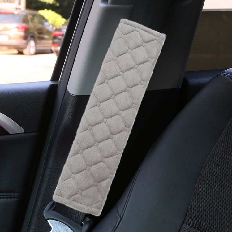 Protezione per cintura di sicurezza per auto Spalline morbide estese,  colore: grigio