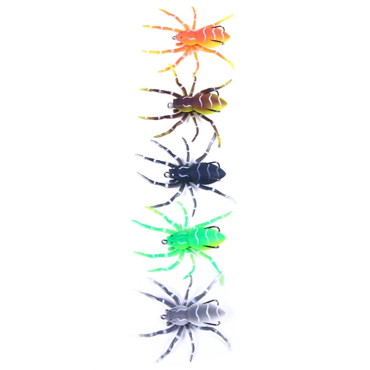5 Pieces Spider Fishing Lure Soft Bait Artificial Silicone Soft