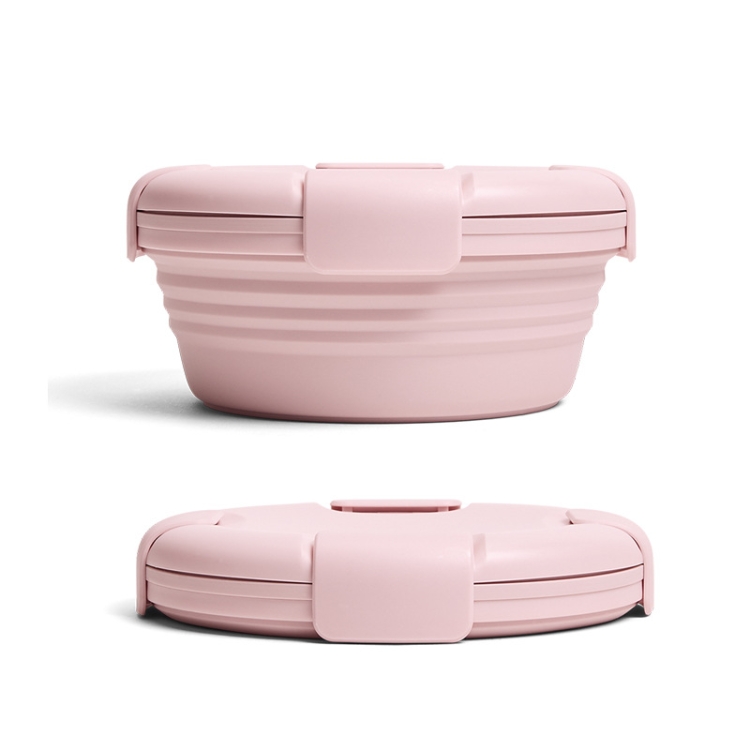 Silicone Folding Lunch Box with Lid Foldable Fruit Salad Bowl Food Storage  Containers Container Lunch Box Kitchen Tool